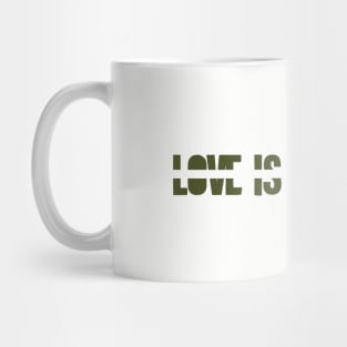 Love is Blindness, green Mug